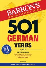 501 German Verbs Fifth Edition цена и информация | Пособия по изучению иностранных языков | 220.lv