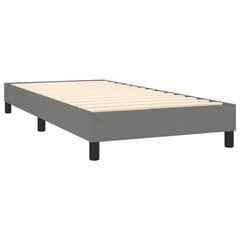Atsperu gulta ar matraci vidaXL, 100x200 cm, tumši pelēks цена и информация | Кровати | 220.lv