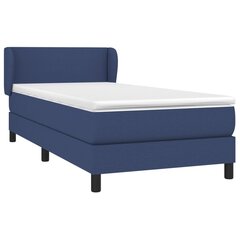 Atsperu gulta ar matraci vidaXL, 100x200 cm, zils cena un informācija | Gultas | 220.lv
