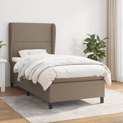 Atsperu gultas rāmis ar matraci vidaXL, 90x200 cm, pelēkbrūns цена и информация | Кровати | 220.lv