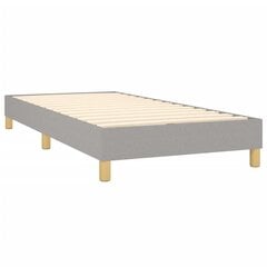Atsperu gultas rāmis ar matraci vidaXL, 90x200 cm, gaiši pelēks цена и информация | Кровати | 220.lv