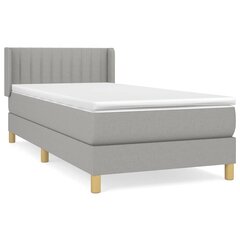 Кровать vidaXL, 90х190 см, серый цена и информация | Кровати | 220.lv