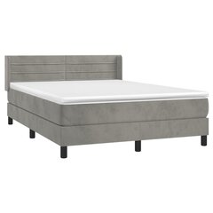 Кровать vidaXL, 140х190 см, серый цена и информация | Кровати | 220.lv