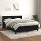 vidaXL atsperu gulta ar matraci, melns samts, 140x200 cm цена и информация | Gultas | 220.lv