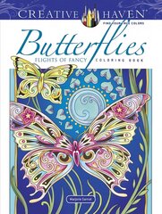 Creative Haven Butterflies Flights of Fancy Coloring Book cena un informācija | Grāmatas mazuļiem | 220.lv