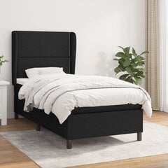 Atsperu gultas rāmis ar matraci vidaXL, 80x200 cm, melns цена и информация | Кровати | 220.lv