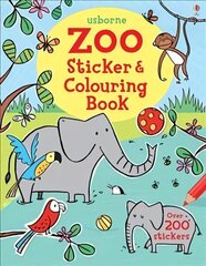 Zoo Sticker and Colouring Book цена и информация | Книги для малышей | 220.lv