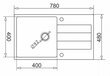 Izlietne Pyramis 78x50 1B 1D 070052701 cena un informācija | Virtuves izlietnes | 220.lv