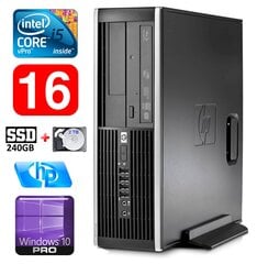 HP 8100 Elite SFF i5-650 16GB 240SSD+2TB DVD WIN10Pro, atjaunots cena un informācija | Stacionārie datori | 220.lv