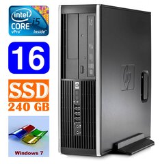 HP 8100 Elite SFF i5-650 16GB 240SSD DVD WIN7Pro, atjaunots cena un informācija | Stacionārie datori | 220.lv