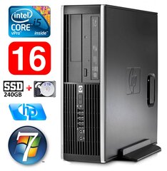 HP 8100 Elite SFF i5-650 16GB 240SSD+2TB DVD WIN7Pro, atjaunots cena un informācija | Stacionārie datori | 220.lv