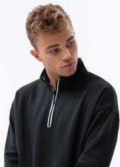 Vīriešu sporta krekls ar augstu apkakli Ombre B1353 melns cena un informācija | Vīriešu jakas | 220.lv
