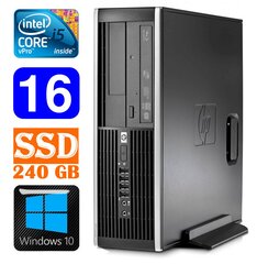 HP 8100 Elite SFF i5-650 16GB 240SSD DVD WIN10, atjaunots cena un informācija | Stacionārie datori | 220.lv