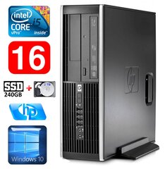 HP 8100 Elite SFF i5-650 16GB 240SSD+2TB DVD WIN10, atjaunots cena un informācija | Stacionārie datori | 220.lv