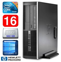 HP 8100 Elite SFF i5-650 16GB 960SSD DVD WIN10, atjaunots cena un informācija | Stacionārie datori | 220.lv