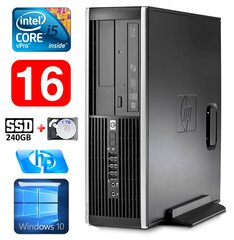 HP 8100 Elite SFF i5-650 16GB 240SSD+1TB DVD WIN10 , atjaunots cena un informācija | Stacionārie datori | 220.lv