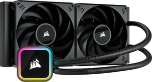 Corsair iCUE H115i RGB ELITE 280mm Intel/AMD CPU цена и информация | Водяное охлаждение - комплекты | 220.lv