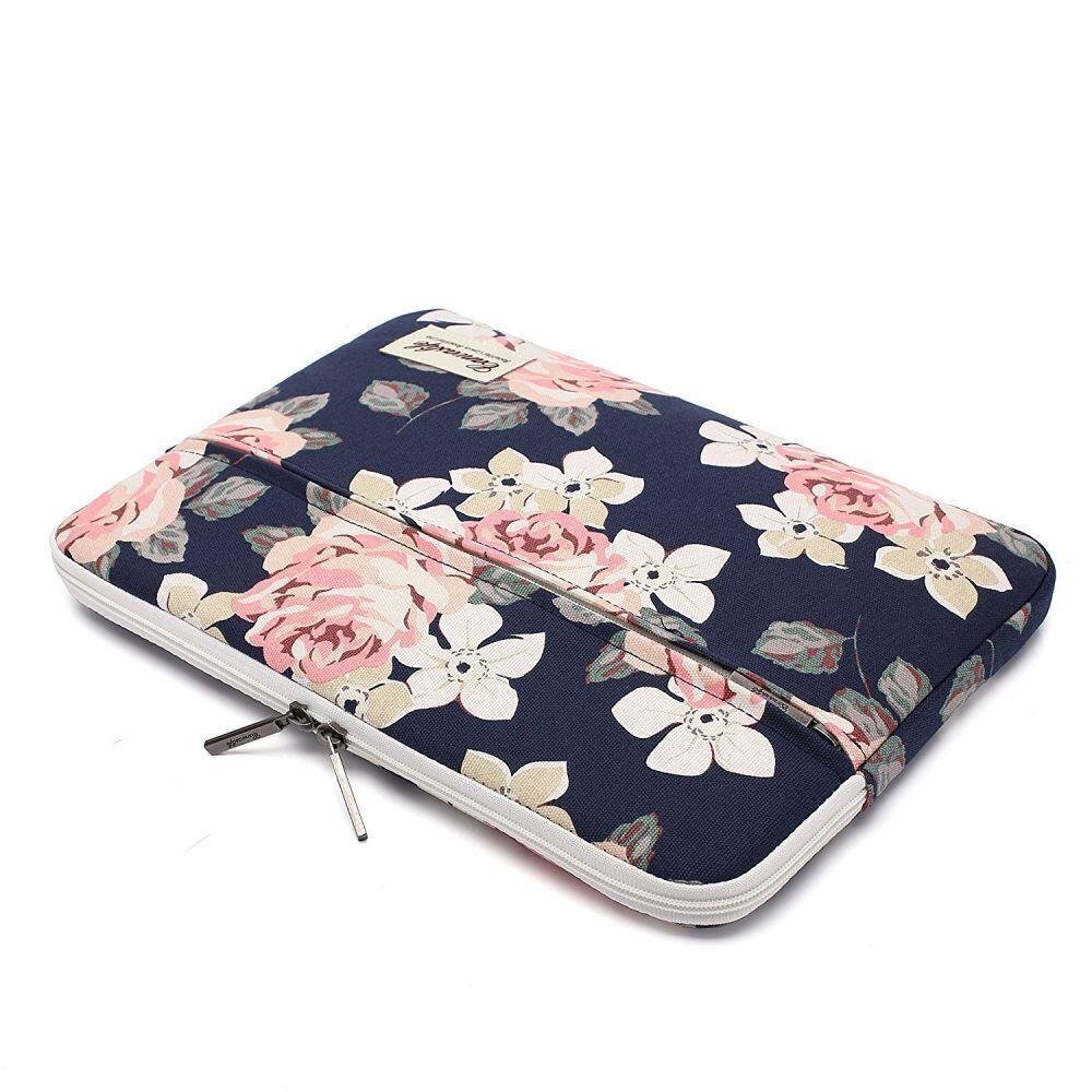 CANVASLIFE SLEEVE LAPTOP 15-16 WHITE ROSE цена и информация | Somas portatīvajiem datoriem | 220.lv