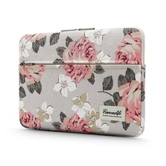 CANVASLIFE SLEEVE LAPTOP 13-14 WHITE ROSE cena un informācija | Somas portatīvajiem datoriem | 220.lv