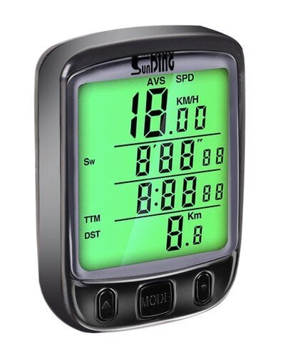 Goodbuy 18666 vadu ūdensizturīgs velosipēda ātruma mērītājs velosipēdiem IPX4 / LCD cena un informācija | Velodatori, navigācijas | 220.lv