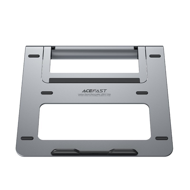 Acefast HUB multifunctional USB Type C laptop stand - 2x USB 3.2 Gen 1 (3.0, 3.1 Gen 1) / TF, SD / HDMI 4K @ 60Hz / RJ45 1Gbps / PD 3.0 100W (20V / 5A) gray (E5 space gray) cena un informācija | Portatīvo datoru dzesēšanas paliktņi un citi piederumi | 220.lv