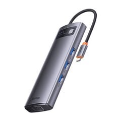 Hub USB-C 8in1 Baseus Metal Gleam Series цена и информация | Адаптеры и USB разветвители | 220.lv