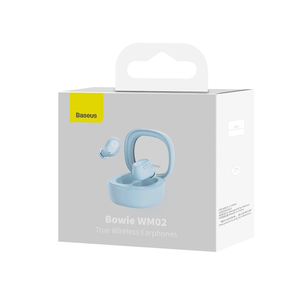 Baseus Bowie WM02 TWS Bluetooth 5.3 wireless headphones blue (NGTW180003) cena un informācija | Austiņas | 220.lv