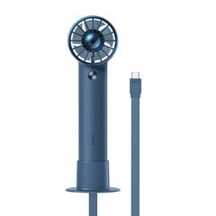 Baseus Flyer Turbine portable hand fan + USB-C cable (blue) цена и информация | Вентиляторы | 220.lv