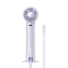 Baseus Flyer Turbine portable hand fan + Lightning cable (purple) цена и информация | Вентиляторы | 220.lv