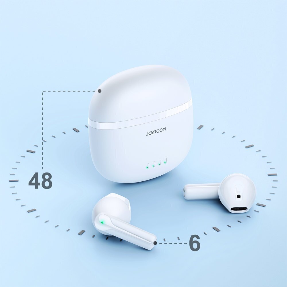 Joyroom TWS earphones wireless ENC waterproof IPX4 Bluetooth 5.3 white (JR-TL11) cena un informācija | Austiņas | 220.lv