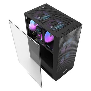 Darkflash A290 computer case + 3 fans (black) cena un informācija | Datoru korpusi | 220.lv