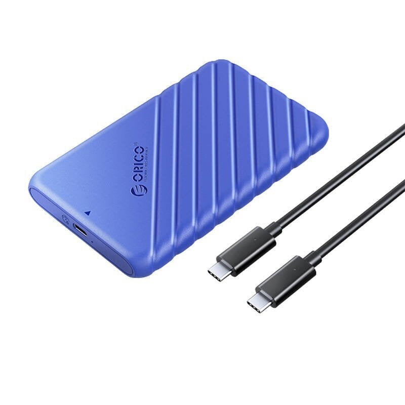 Orico 2.5' HDD | SSD Enclosure, 6 Gbps, USB-C 3.1 Gen1 (Blue) цена и информация | Cieto disku somas un apvalki | 220.lv