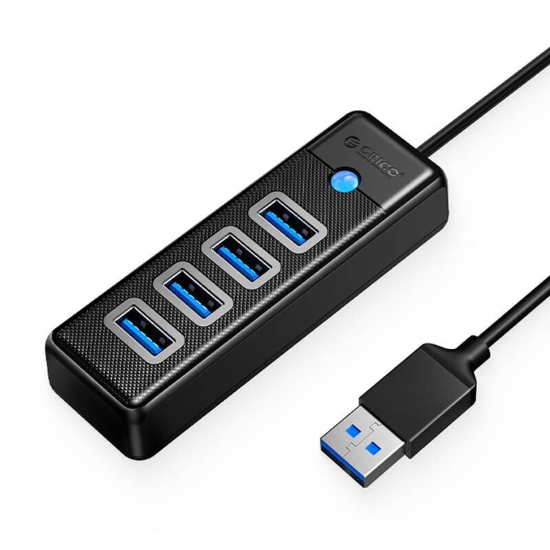 Orico Hub Adapter USB to 4x USB 3.0, 5 Gbps, 0.15m (Black) cena un informācija | Adapteri un USB centrmezgli | 220.lv
