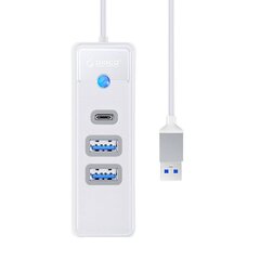 Orico Hub Adapter USB to 2x USB 3.0 + USB-C, 5 Gbps, 0.15m (White) cena un informācija | Adapteri un USB centrmezgli | 220.lv