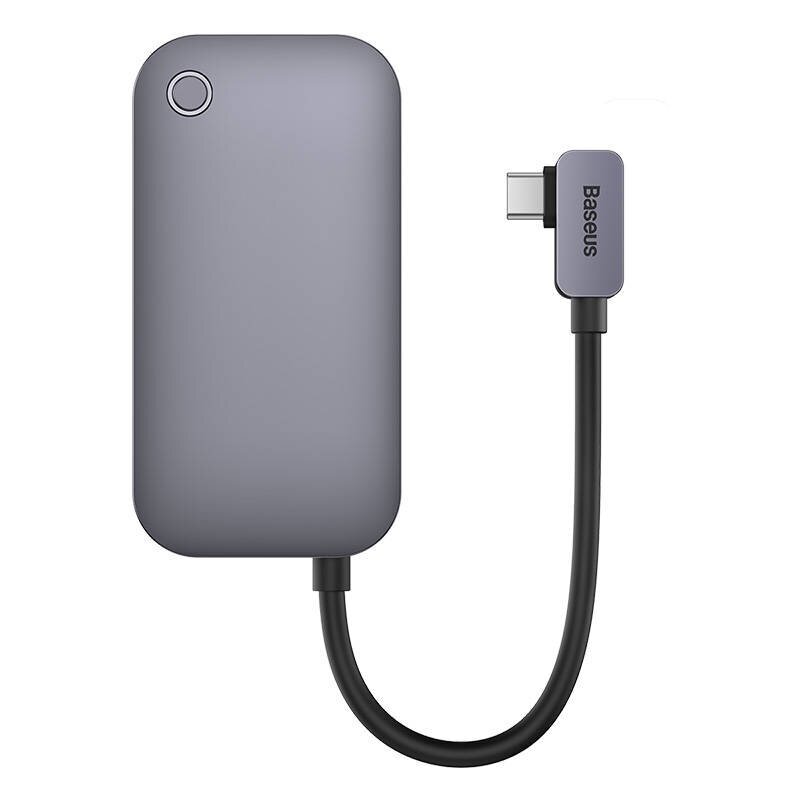 Hub 6in1 Baseus PadJoy Series USB-C to USB 3.0 + HDMI + USB-C PD + jack 3.5mm + SD|TF (Grey) cena un informācija | Adapteri un USB centrmezgli | 220.lv