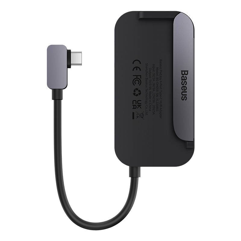 Hub 6in1 Baseus PadJoy Series USB-C to USB 3.0 + HDMI + USB-C PD + jack 3.5mm + SD|TF (Grey) цена и информация | Adapteri un USB centrmezgli | 220.lv