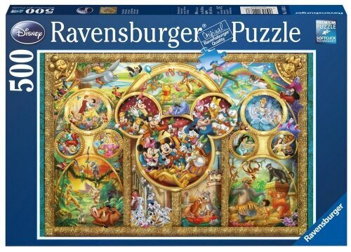 Ravensburger - Puzzle 500 Disney Family цена и информация | Puzles, 3D puzles | 220.lv