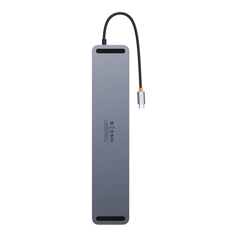 Hub 11in1 Baseus EliteJoy Gen2 series USB-C to 3xUSB 3.0 + USB 2.0 + USB-C PD + USB-C + RJ45 + HDMI + jack 3.5mm + SD|TF (grey) cena un informācija | Adapteri un USB centrmezgli | 220.lv