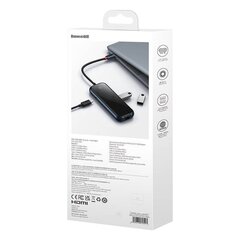 Hub 5in1 Baseus AcmeJoy series USB-C to 2xUSB 3.0 + USB 2.0 + USB-C PD + RJ45 (dark grey) цена и информация | Адаптеры и USB разветвители | 220.lv