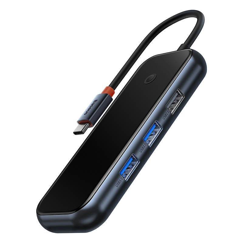 Hub 5in1 Baseus AcmeJoy series USB-C to 2xUSB 3.0 + USB 2.0 + USB-C PD + HDMI (dark grey) cena un informācija | Adapteri un USB centrmezgli | 220.lv