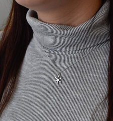 Серебряное ожерелье со снежинками Evolution Group 12030.1 цена и информация | Украшения на шею | 220.lv