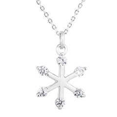 Серебряное ожерелье со снежинками Evolution Group 12030.1 цена и информация | Украшения на шею | 220.lv