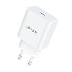 Vipfan E04 network charger, USB-C, 20 Вт, QC 3.0 (white) цена и информация | Зарядные устройства для телефонов | 220.lv