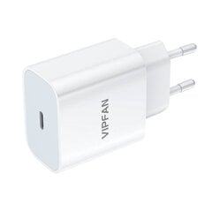 Vipfan E04 network charger, USB-C, 20 Вт, QC 3.0 (white) цена и информация | Зарядные устройства для телефонов | 220.lv