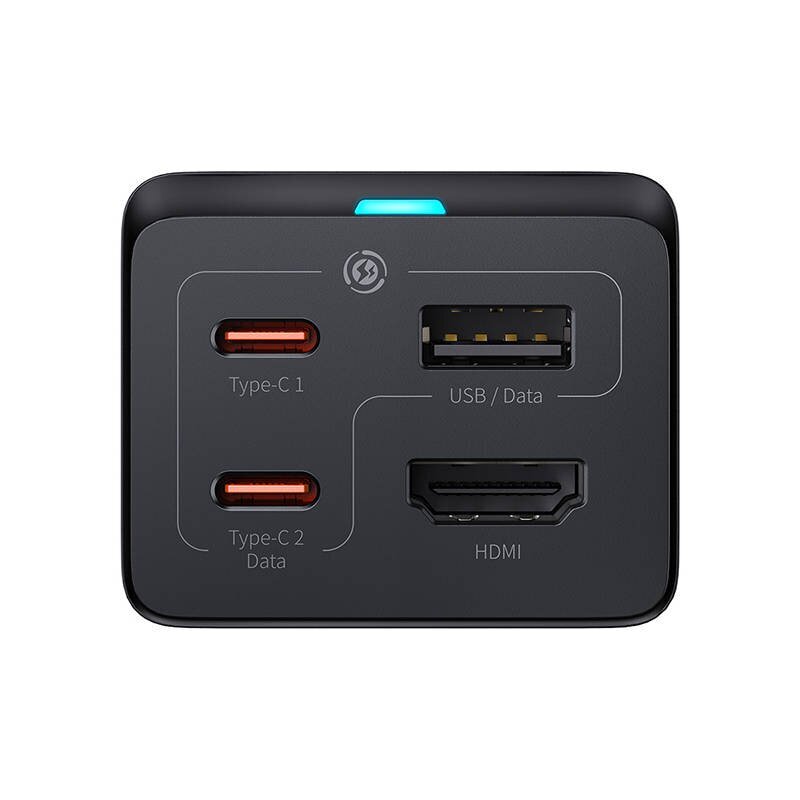 Baseus GaN5 Pro wall charger 2xUSB-C + USB + HDMI, 67W (black) cena un informācija | Adapteri un USB centrmezgli | 220.lv