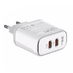 MFi wall charger LDNIO A2528M, 2xUSB-C, USB-C to Lightning 35 Вт цена и информация | Зарядные устройства для телефонов | 220.lv