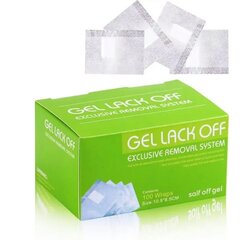 Фольга для снятия гель-лака Gel Lack Off 100 шт. цена и информация | Средства для маникюра и педикюра | 220.lv