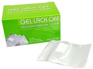 Фольга для снятия гель-лака Gel Lack Off 100 шт. цена и информация | Средства для маникюра и педикюра | 220.lv