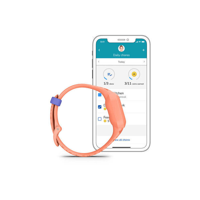Garmin vívofit® jr. 3 Garmin Peach Leopard cena un informācija | Viedpulksteņi (smartwatch) | 220.lv