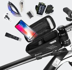 Velosipēda rāmja soma telefonam WildMan Hardpouch M, melna цена и информация | Сумки, держатели для телефонов | 220.lv